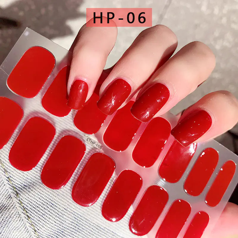 Waterproof Durable Second Gen Semi-Cured UV Nail Stickers