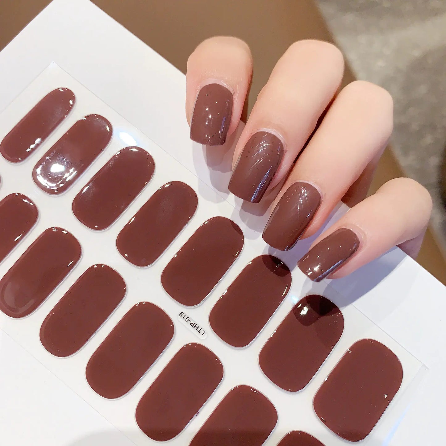 Waterproof Durable Second Gen Semi-Cured UV Nail Stickers