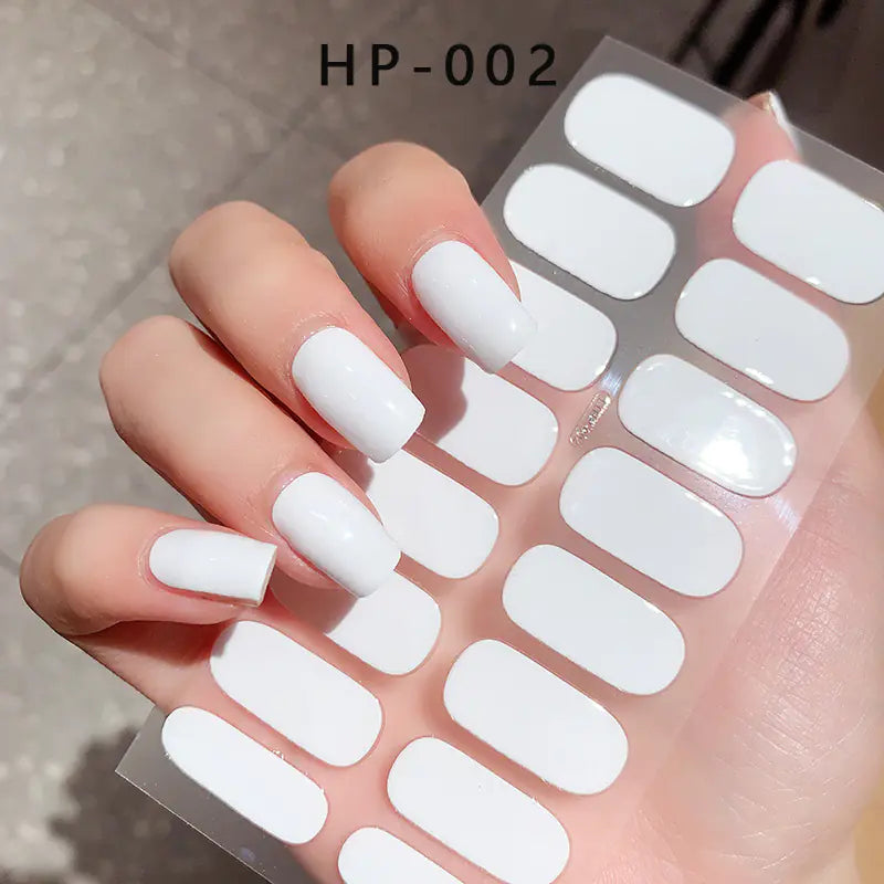Waterproof Durable Second Gen Semi-Cured UV Nail Stickers