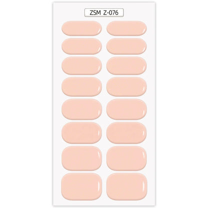 Waterproof Anti-Overflow Semi-Curing Gel Nail Stickers