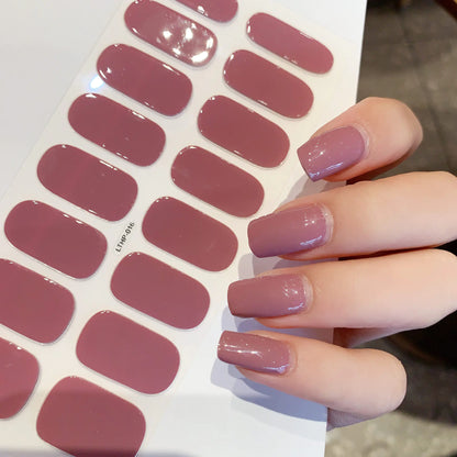 Waterproof Durable Second Gen Semi-Cured UV Nail Stickers
