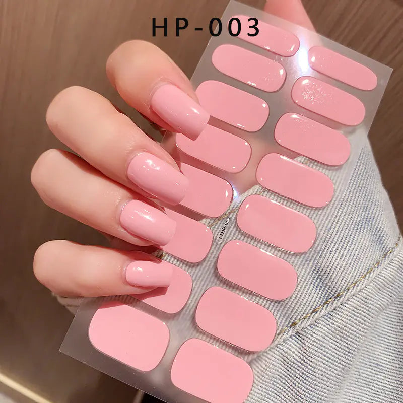 Waterproof Durable Second Gen Semi-Cured UV Nail Stickers