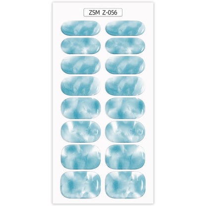 Waterproof Anti-Overflow Semi-Curing Gel Nail Stickers