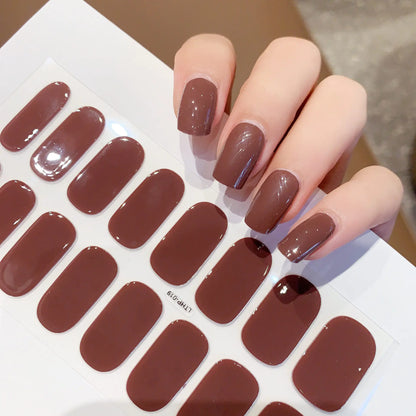 Waterproof Durable Second Gen Semi-Cured UV Nail Stickers