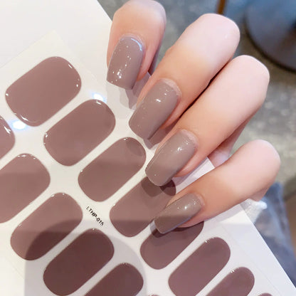 Waterproof Durable Second Gen Semi-Cured UV Nail Stickers