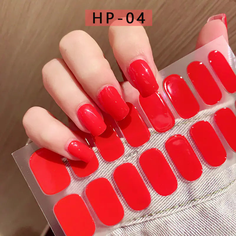 Waterproof Durable Second Gen Semi-Cured UV Nail Stickers