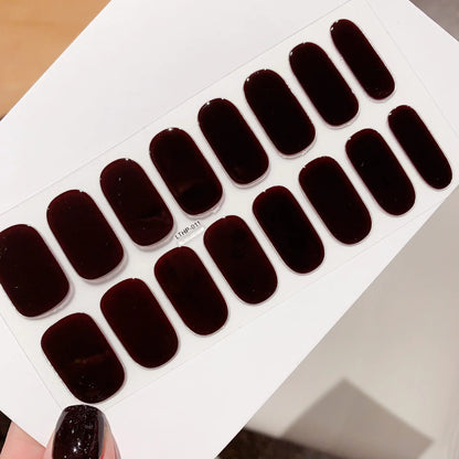 Waterproof Durable Second Gen Semi-Cured UV Nail Stickers