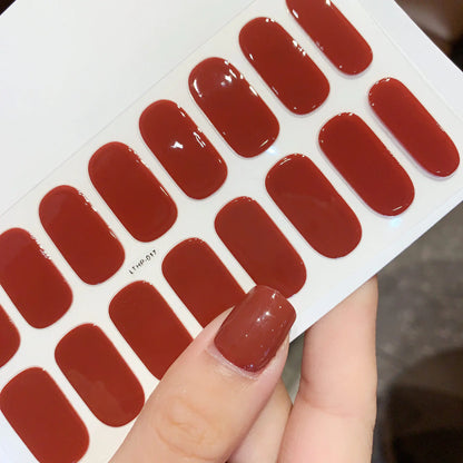 Waterproof Durable Second Gen Semi-Cured UV Nail Stickers