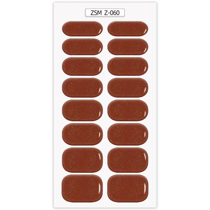 Waterproof Anti-Overflow Semi-Curing Gel Nail Stickers
