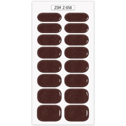 Waterproof Anti-Overflow Semi-Curing Gel Nail Stickers