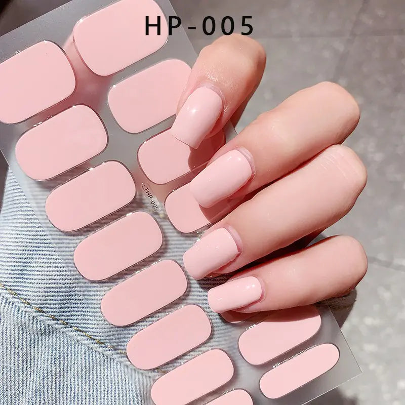 Waterproof Durable Second Gen Semi-Cured UV Nail Stickers