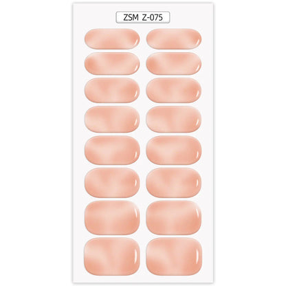 Waterproof Anti-Overflow Semi-Curing Gel Nail Stickers