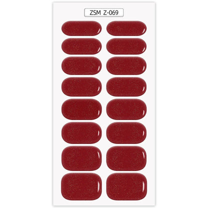 Waterproof Anti-Overflow Semi-Curing Gel Nail Stickers
